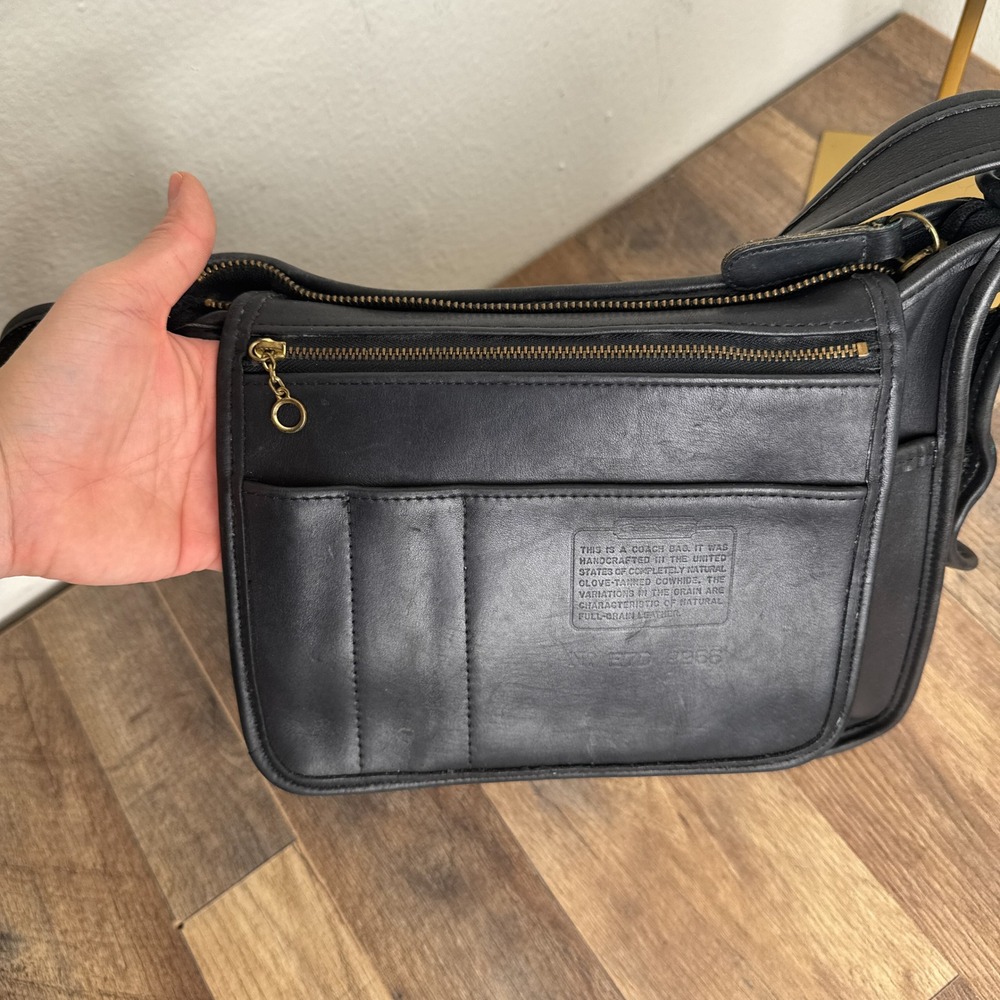Vintage Coach Legacy Zip Crossbody Bag Black 9966 Made In USA 90s GUC - Picture 15 of 16